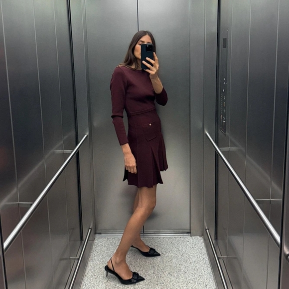 Elegant Burgundy Kids Dress - Picture 2 of 13